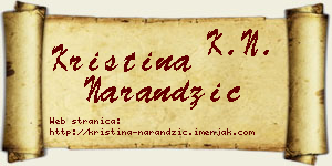 Kristina Narandžić vizit kartica